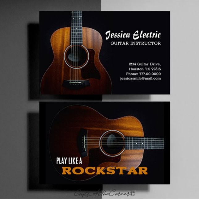 Tarjeta de presentación para profesores de guitarr (Subido por el creador)
