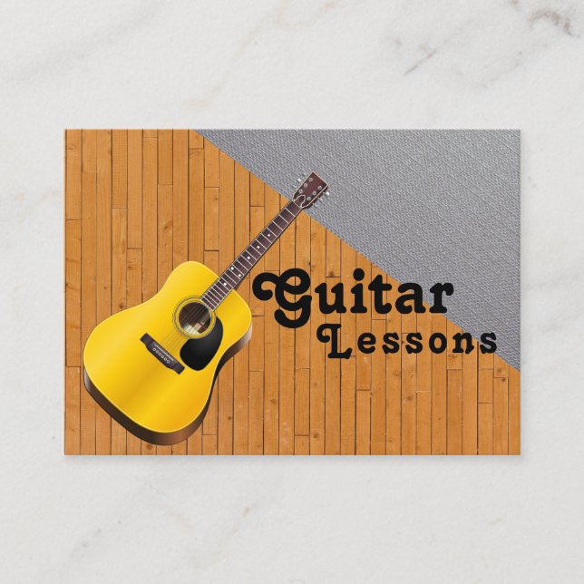 Tarjeta de presentación para profesores de música (Anverso)