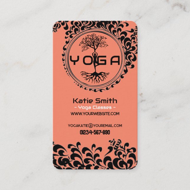 Tarjeta de presentación para profesores/instructor (Anverso)