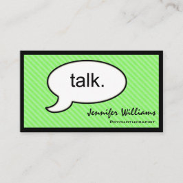 Tarjeta de presentación para psicoterapeutas Cloud