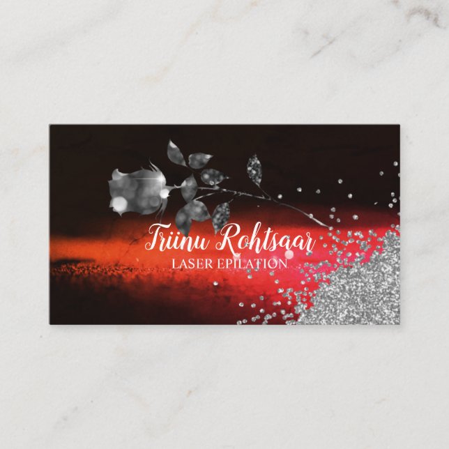 Tarjeta de presentación para Purpurina de EPILACIÓ (Anverso)