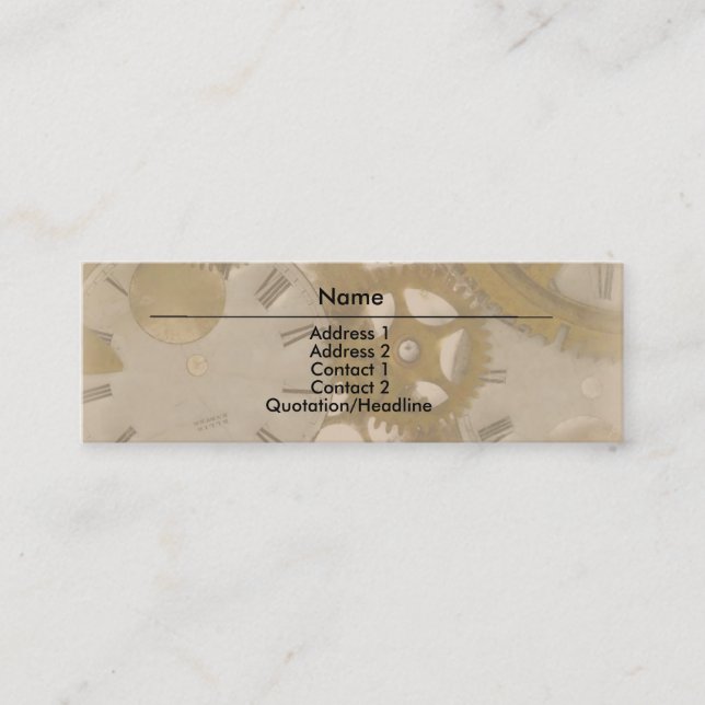 Tarjeta de presentación para relojería (Anverso)