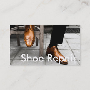 Tarjeta de presentación para reparación de zapatos
