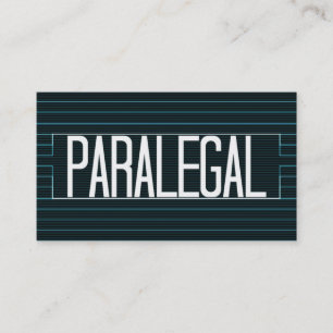 Tarjeta de presentación Paralegal Elegant Stripe