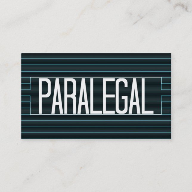 Tarjeta de presentación Paralegal Elegant Stripe (Anverso)