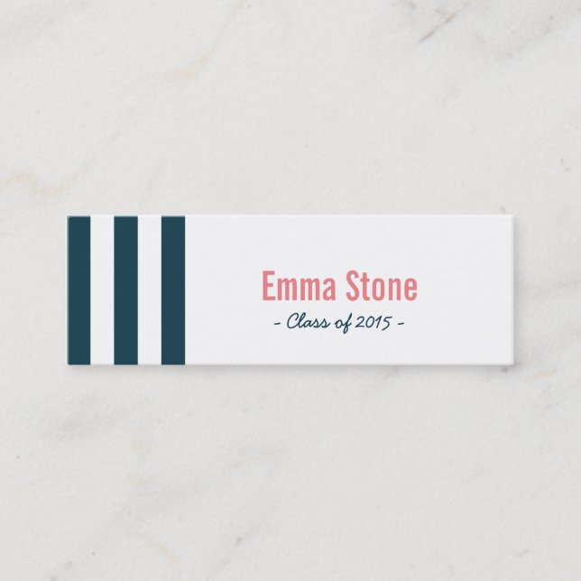 Tarjeta De Presentación Parte movible náutico de las rayas de la marina de (Anverso)