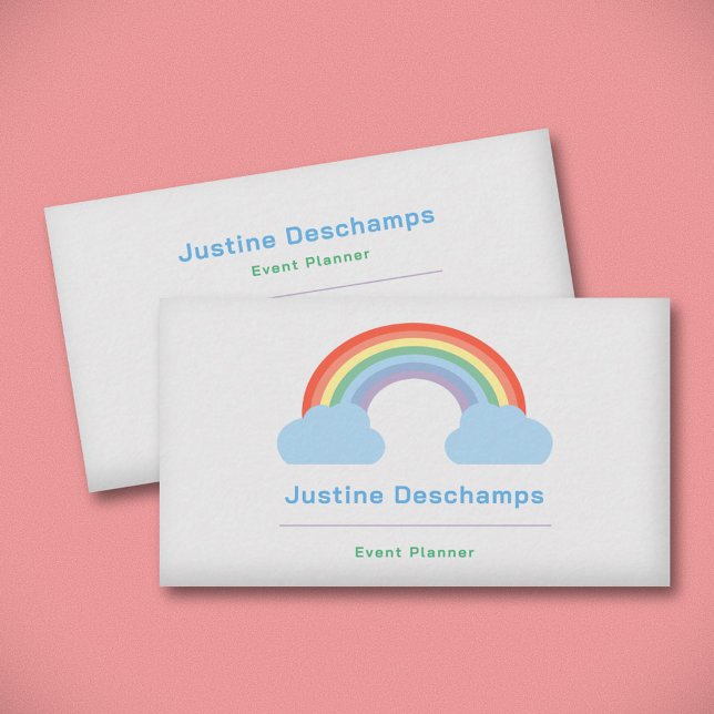Tarjeta de presentación Pastel Arcoiris (Rainbow Business Card)