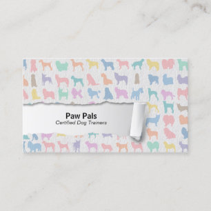 Tarjeta de presentación Pastel Dog Silhouettes Dog