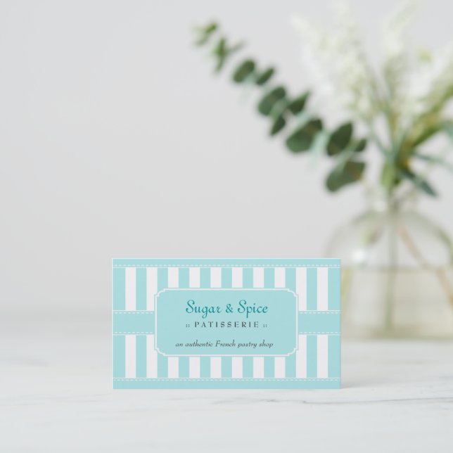 Tarjeta de presentación Pastel Patisserie (Anverso de pie)