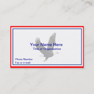 Tarjeta de presentación Patriotic Eagle