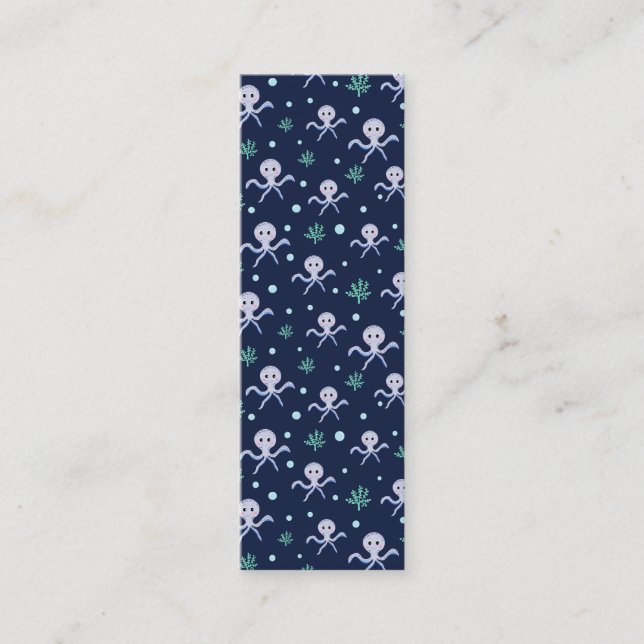 Tarjeta De Presentación Patrón de pulpo bajo el mar (Anverso)