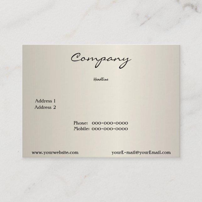 Tarjeta de presentación Pearl Cream (Anverso)