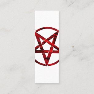 Tarjeta De Presentación Pentagram del diablo Rojo