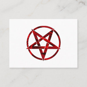 Tarjeta De Presentación Pentagram del diablo Rojo