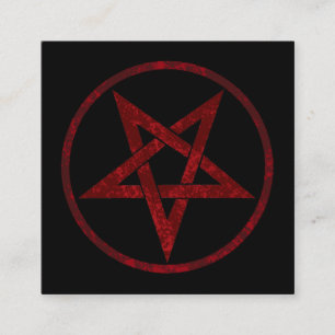 Tarjeta De Presentación Pentagram del diablo Rojo