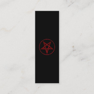Tarjeta De Presentación Pentagram del diablo Rojo