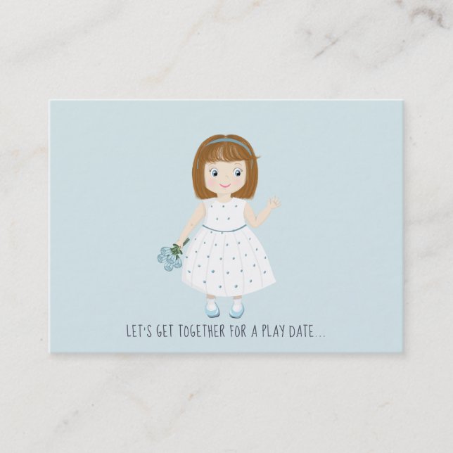 Tarjeta De Presentación Pequeña carta de llamadas de fecha de cumpleaños c (Anverso)