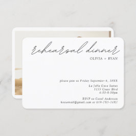 Tarjeta de presentación pequeña para la cena de en