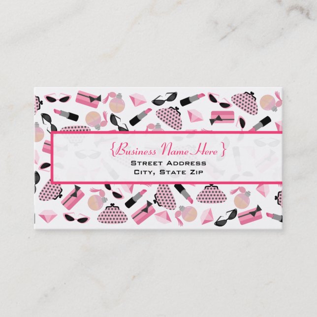 Tarjeta de presentación Perfume & Lipstick (Anverso)