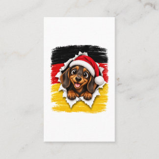 Tarjeta De Presentación Perro salchicha de Navidad alemán