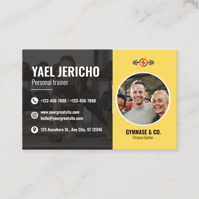 Tarjeta de presentación personal de entrenador ele (Anverso)