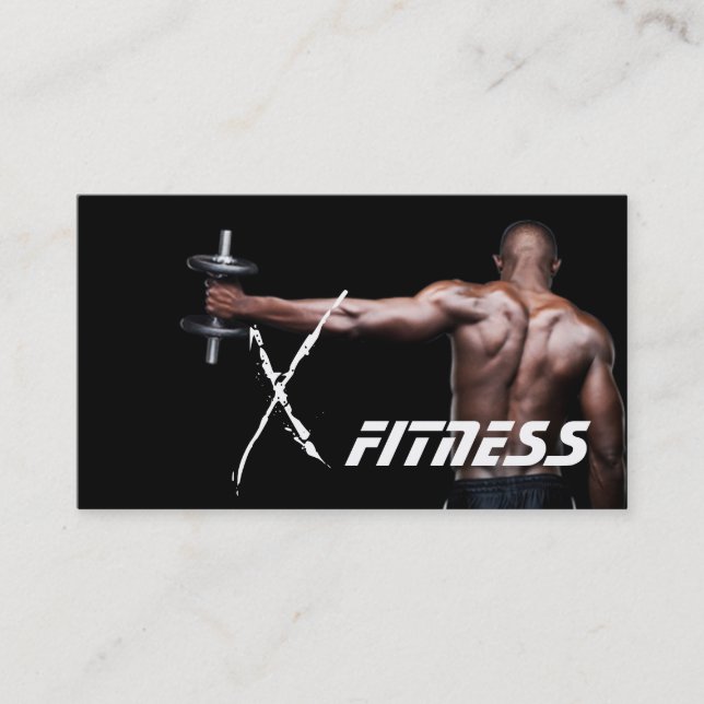 Tarjeta de presentación personal de fitness (Anverso)