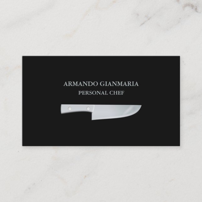 Tarjeta de presentación personal del chef (Anverso)