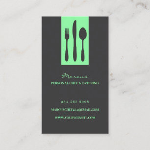 Tarjeta de presentación personal del chef
