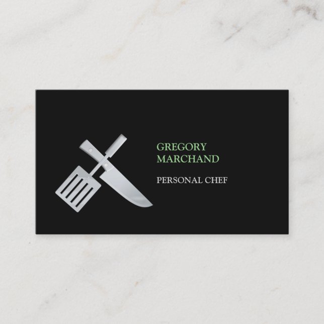 Tarjeta de presentación personal del chef (Anverso)