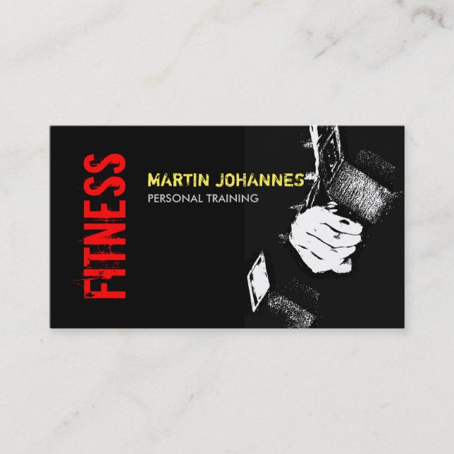 Tarjeta de presentación personal Red Black Fitness (Anverso)