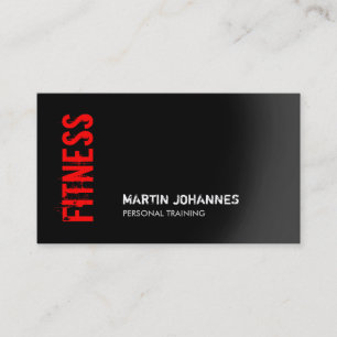 Tarjeta de presentación personal Red Black Fitness