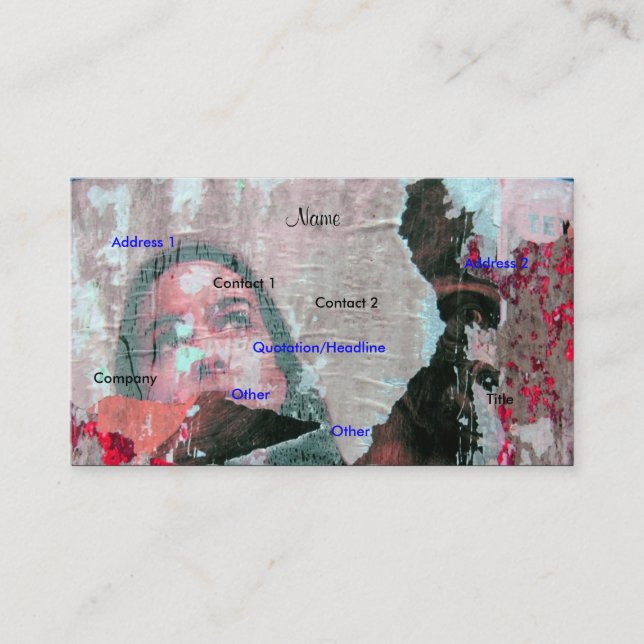 Tarjeta de presentación - Personalizable (Anverso)