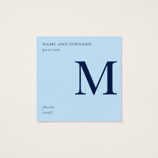 Tarjeta de presentación personalizada azul y blanc