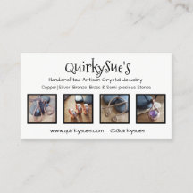 Tarjeta de presentación personalizada con 4 fotos
