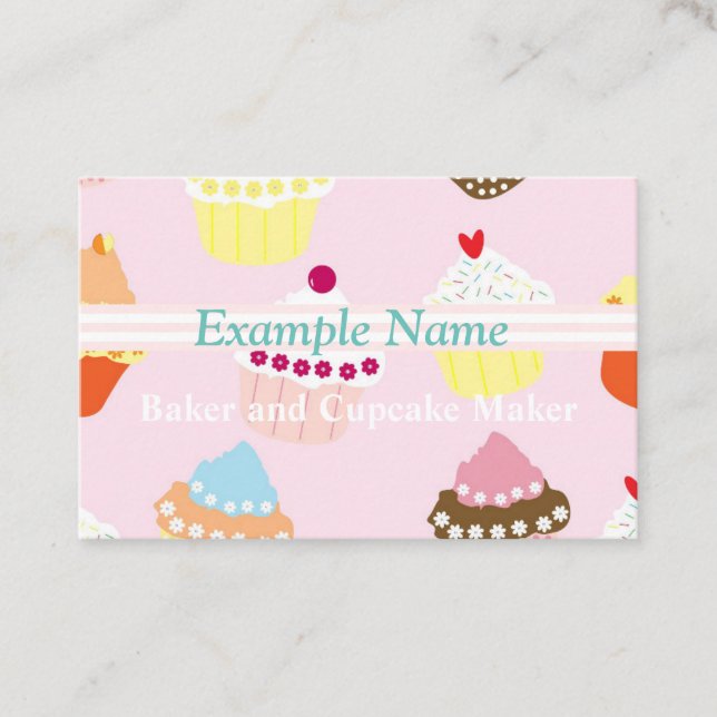 Tarjeta de presentación personalizada "Cupcakes" ( (Anverso)