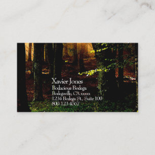 Tarjeta de presentación personalizada de bosque os