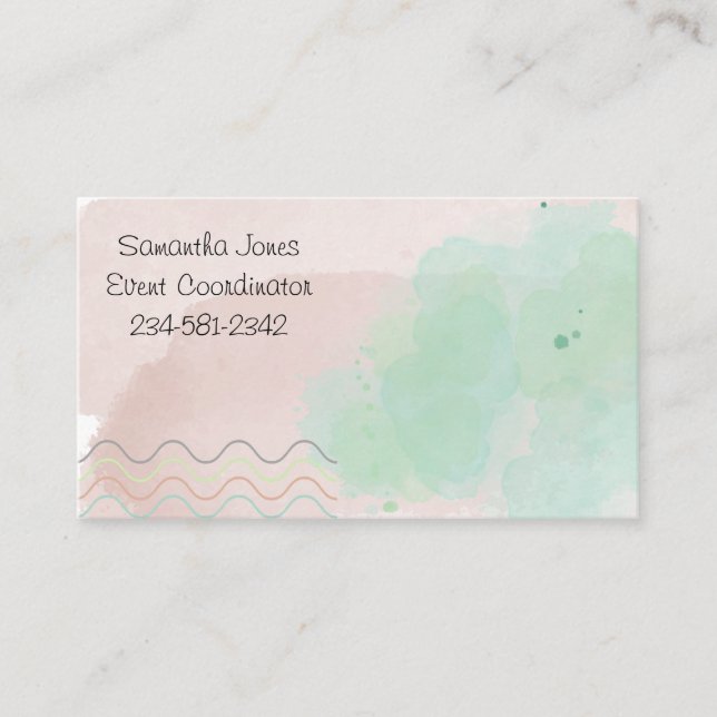 Tarjeta de presentación personalizada de color de  (Anverso)