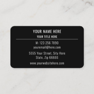 Tarjeta de presentación personalizada de dos color