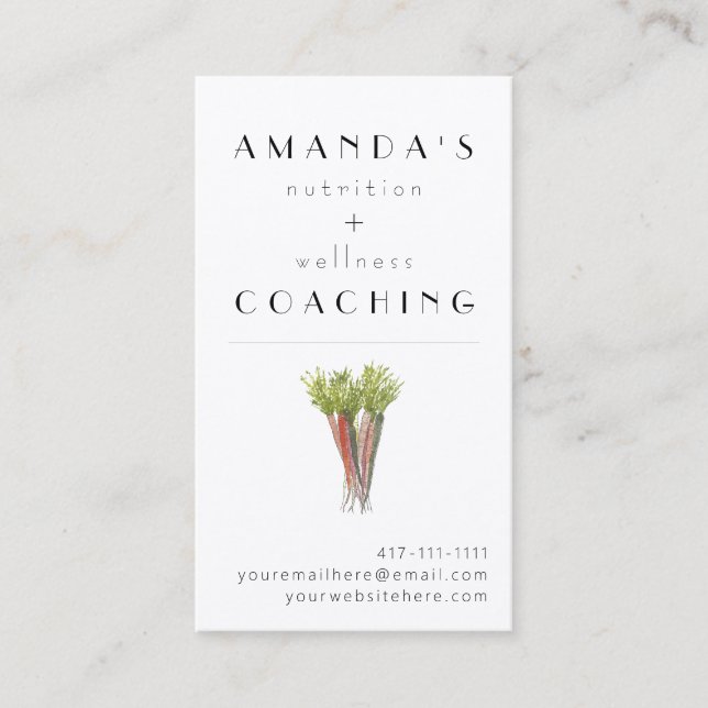 Tarjeta de presentación personalizada de Salud y B (Anverso)