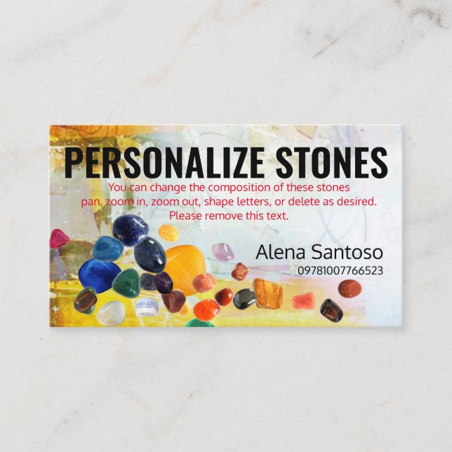 Tarjeta de presentación personalizada de Stones (Anverso)