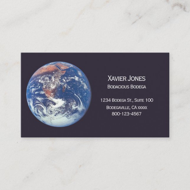 Tarjeta de presentación personalizada NASA Earth A (Anverso)