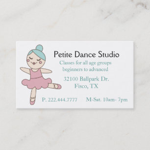 Tarjeta De Presentación Personalizado Cute Dance Studio