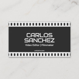 Tarjeta De Presentación personalizado de cineasta videógrafo 🎞️ QR