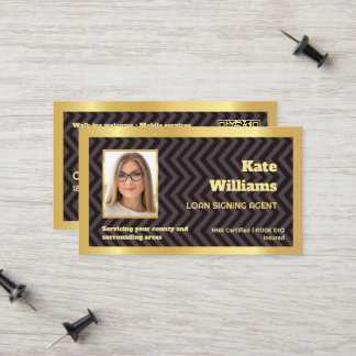 Tarjeta De Presentación personalizado de firma de préstamo notarial 🏛️ QR