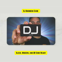 Tarjeta De Presentación PERSONALIZADO DJ QR Code Premium