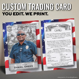 Tarjeta De Presentación Personalizado Oficial de Policía Cartas de Interca