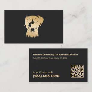 Tarjeta De Presentación Personalizado QR Dog Grooming