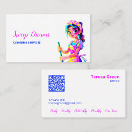 Tarjeta De Presentación Personalizado QR Housemaid Housekeeper