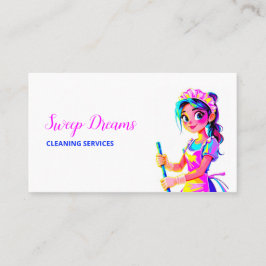 Tarjeta De Presentación Personalizado QR Housemaid Housekeeper