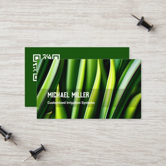 Tarjeta De Presentación Personalizado QR Lawn Mowing (Anverso/Reverso In Situ)